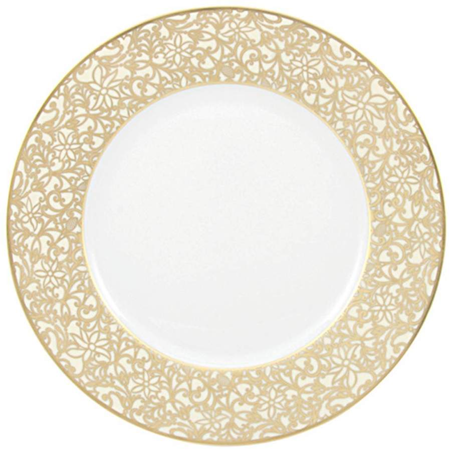 Salamanque Gold and Ivory Dinner Plate by Raynaud-1