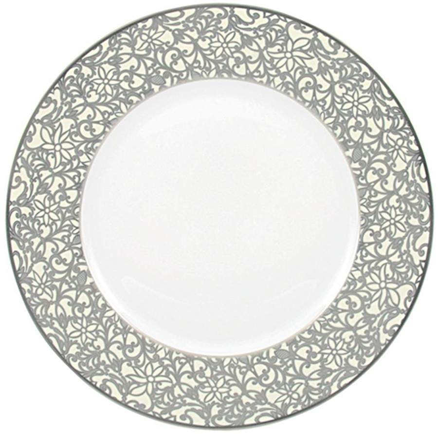 Salamanque Platinum and Ivory Dinner Plate by Raynaud-1
