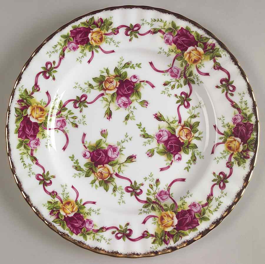 Old Country Roses (Classic Collection V) Dessert/Pie Plate by Royal Albert-1