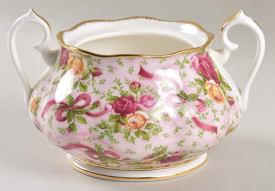 Old Country Roses (Pink Chintz) Sugar Bowl No Lid by Royal Albert-1