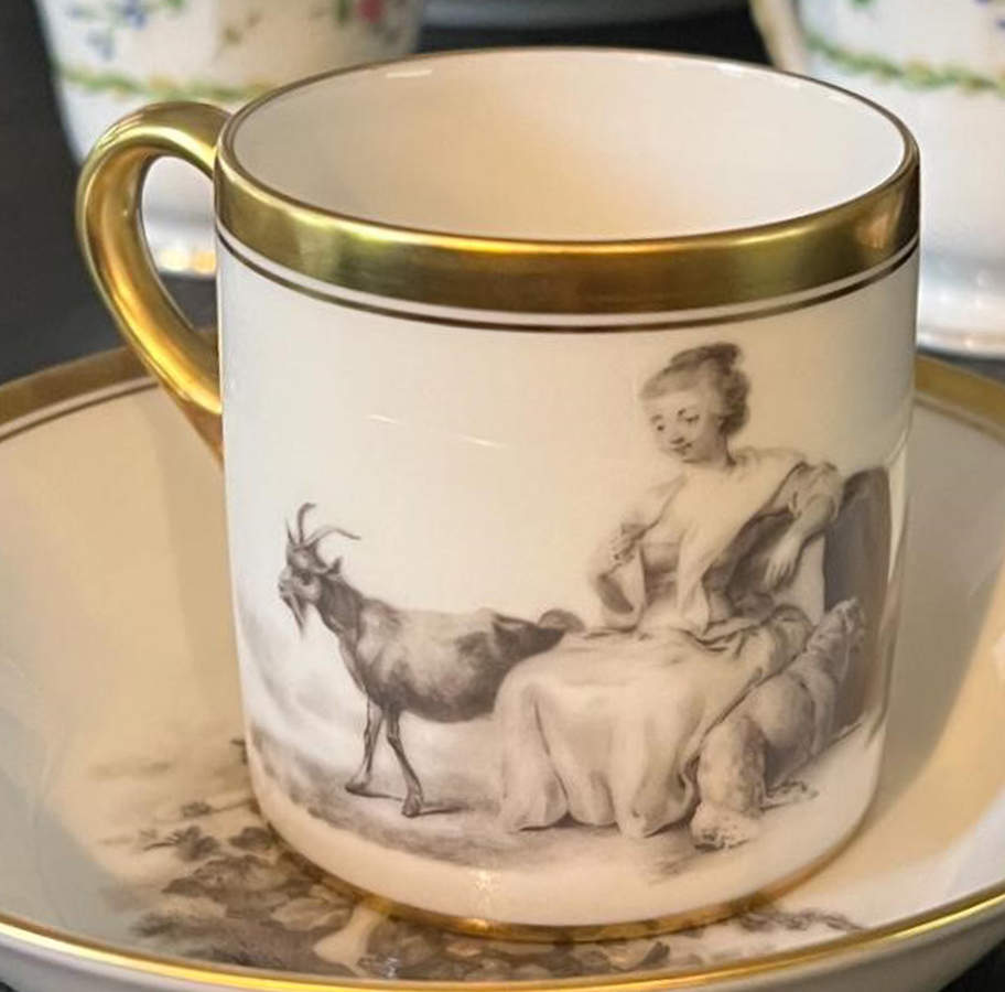 Pastorale Flat Demitasse Cup by Royale (France)-1