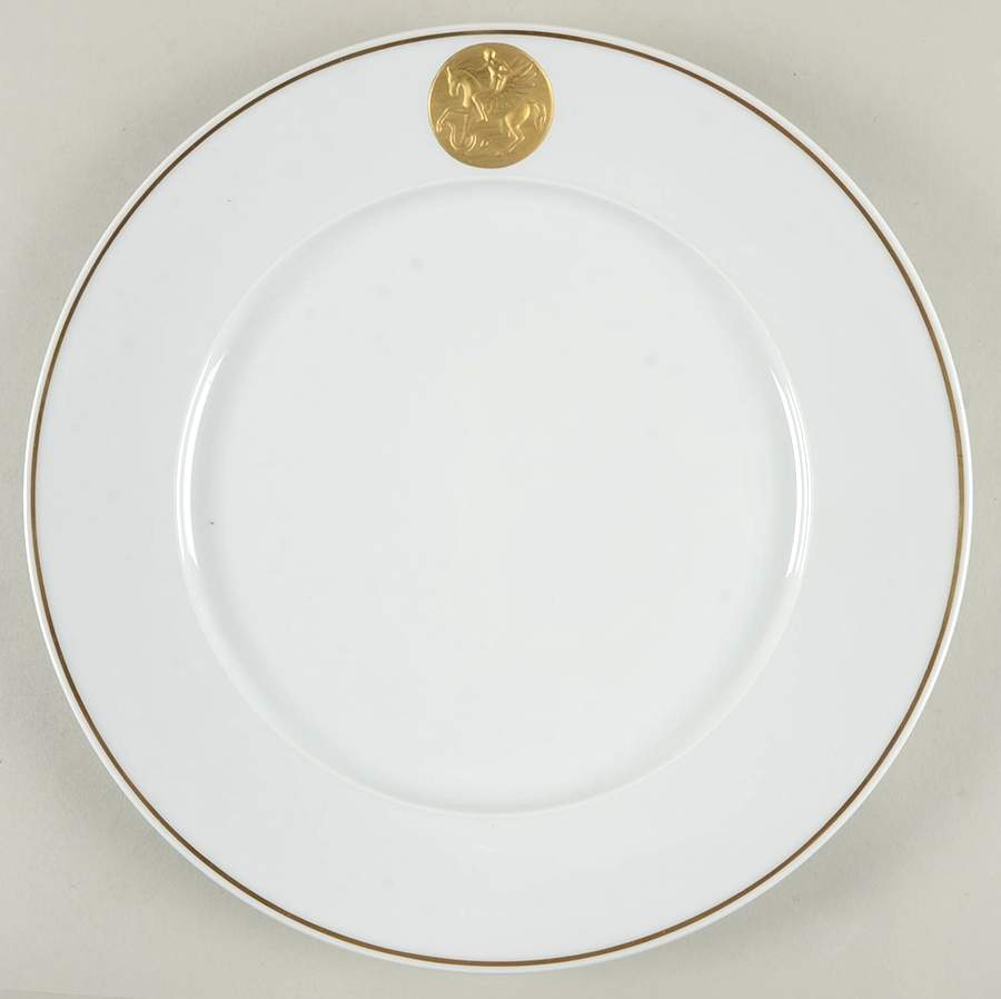Arcadia (Gold Cameo and Trim) Service Plate (Charger) by Royal Berlin-1