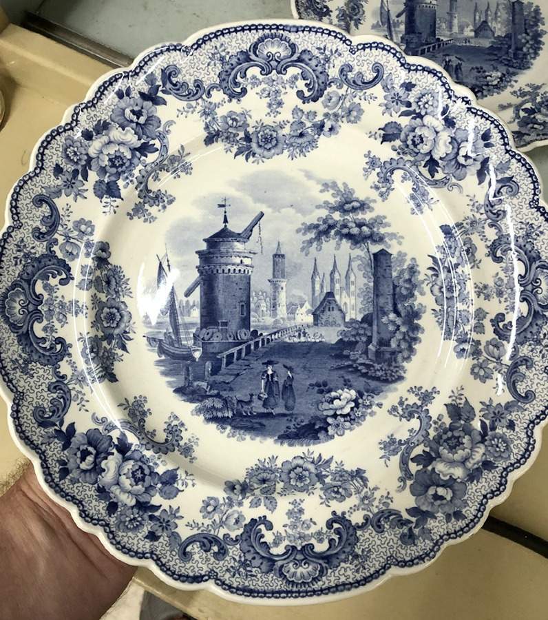 Pomerania Blue Dinner Plate by Ridgway (Ridgways)-1