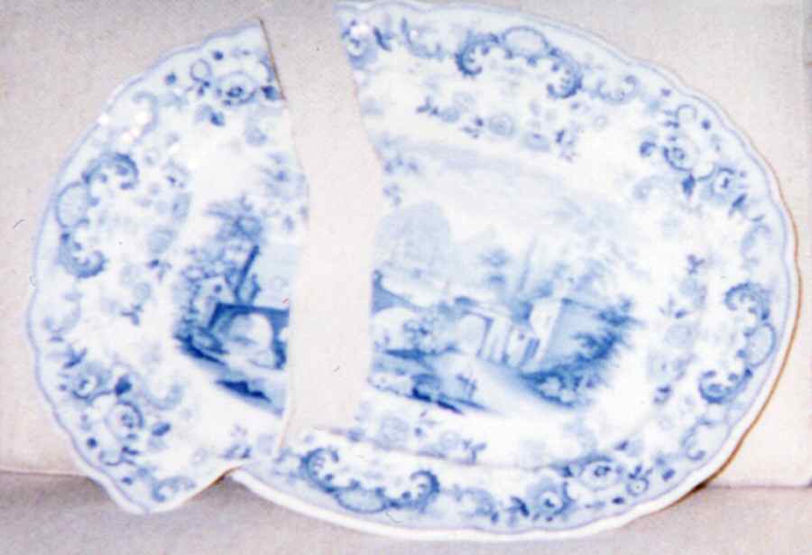 Pomerania Blue 12" Oval Serving Platter by Ridgway (Ridgways)-1