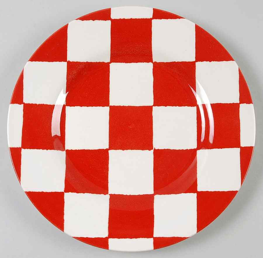 Chequers Red Salad Plate by Royal Stafford-1