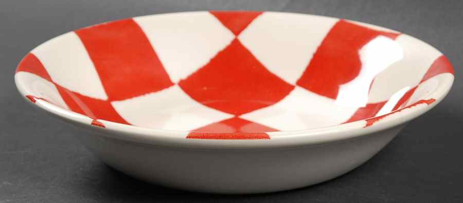 Chequers Red Coupe Cereal Bowl by Royal Stafford-1
