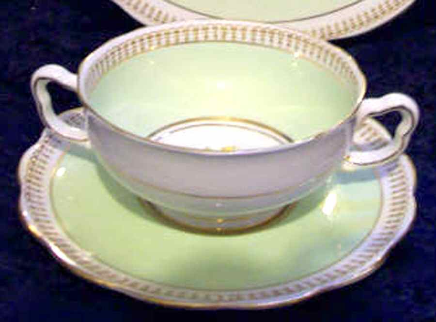 986 Footed Cream Soup Bowl & Saucer Set by Royal Albert-1