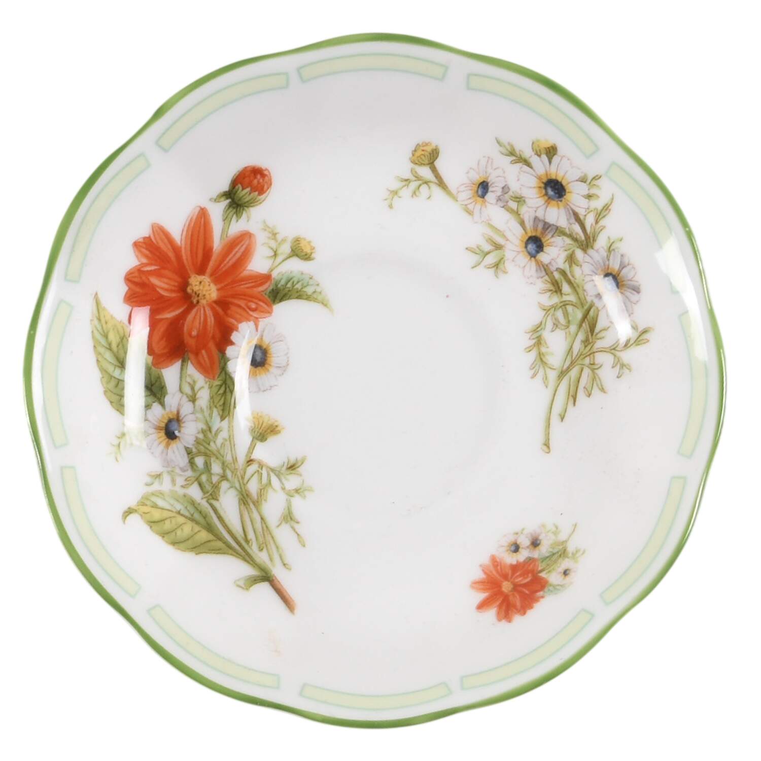 Botanical Teas (Green Trim) Saucer for Footed Cup by Royal Albert-1