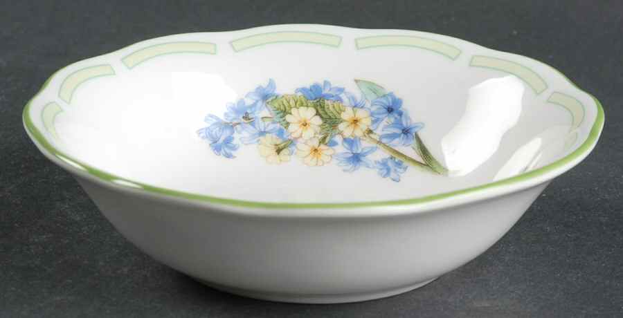 Botanical Teas (Green Trim) Fruit/Dessert (Sauce) Bowl by Royal Albert-1