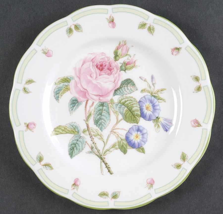 Botanical Teas (Green Trim) Salad Plate by Royal Albert-1