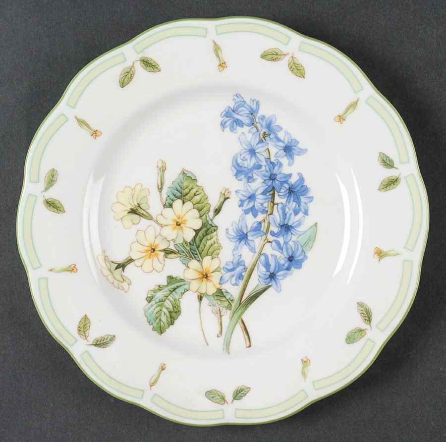 Botanical Teas (Green Trim) Salad Plate by Royal Albert-1