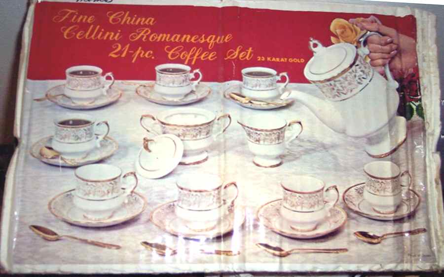 Cellini Romanesque Footed Cup & Saucer Set by Royal Sealy-1