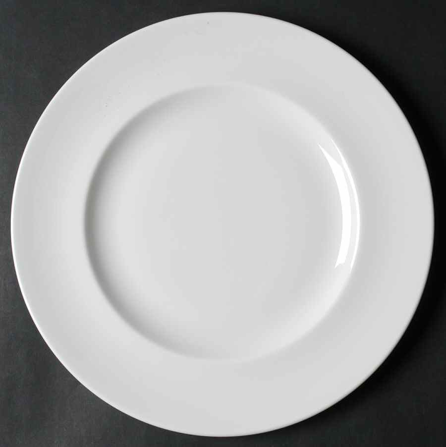 Langdale White Dinner Plate by Royal Doulton-1