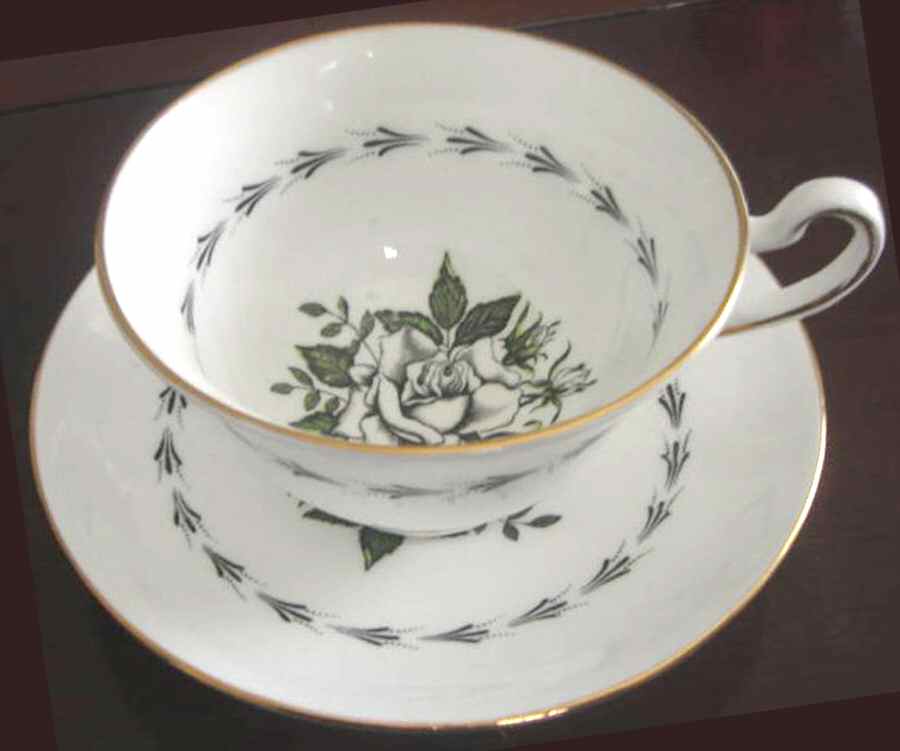 RIA79 Footed Cup & Saucer Set by Rosina-Queens-1