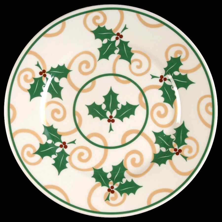 Golden Holly Salad Plate by Retroneu-1