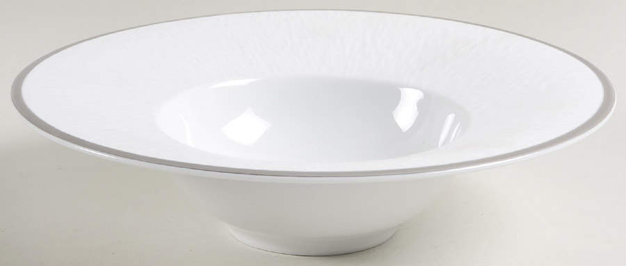 Mineral Sable Platine Rim Soup Bowl by Raynaud-1