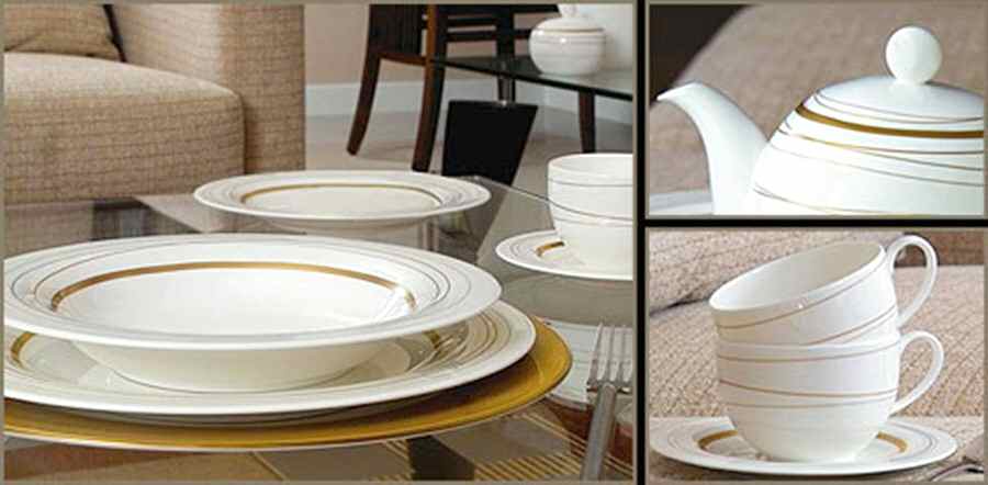 Golden Lofty Dinner Plate by Royal Bone China-1