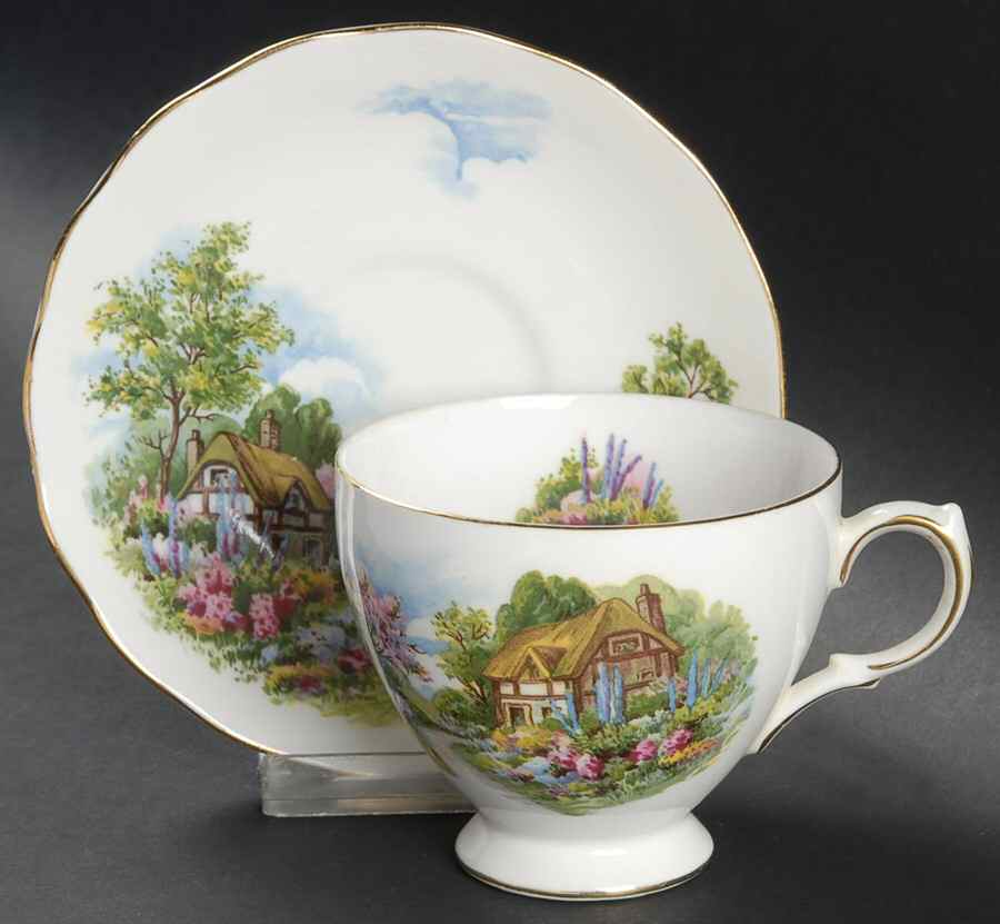 7382 Footed Cup & Saucer Set by Royal Vale-1
