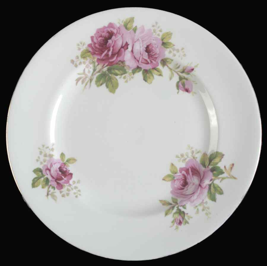 American Beauty (Smooth, White Bckgrnd) Salad Plate by Royal Albert-1