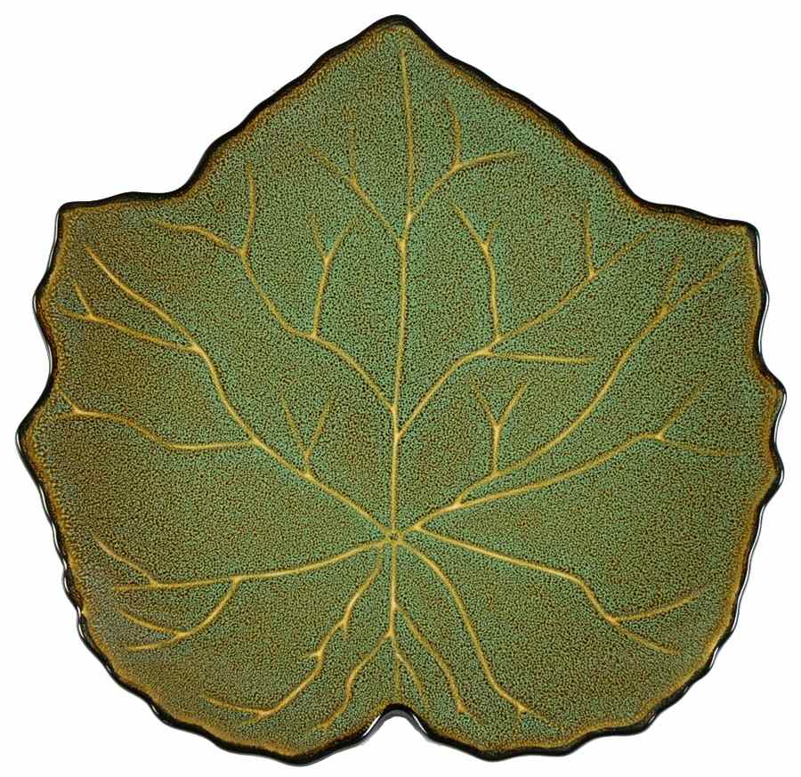 Olive Green Leaf Collection Salad Plate by Roscher & Co-1