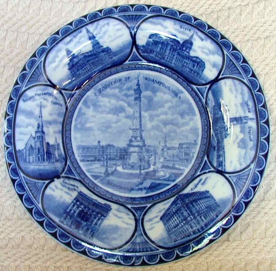Souvenir of Indianapolis Dinner Plate by Rowland & Marsellus-1