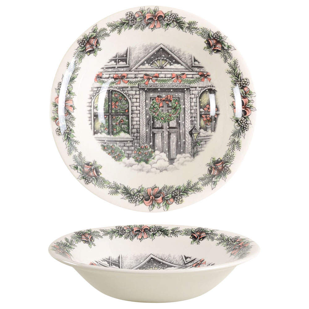 Christmas Home 10" Round Vegetable Bowl by Royal Stafford-1