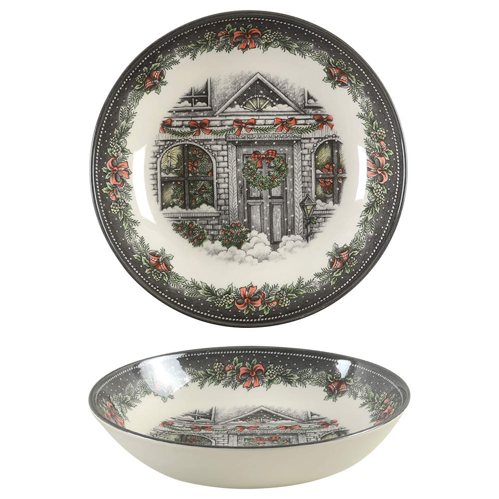 Christmas Home 9" Individual Pasta Bowl by Royal Stafford-1