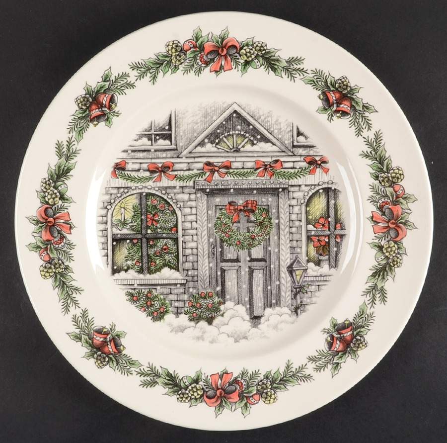 Christmas Home 12" Chop Plate (Round Platter) by Royal Stafford-1
