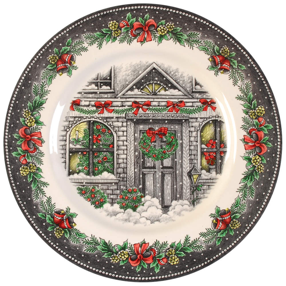 Christmas Home Dinner Plate by Royal Stafford-1