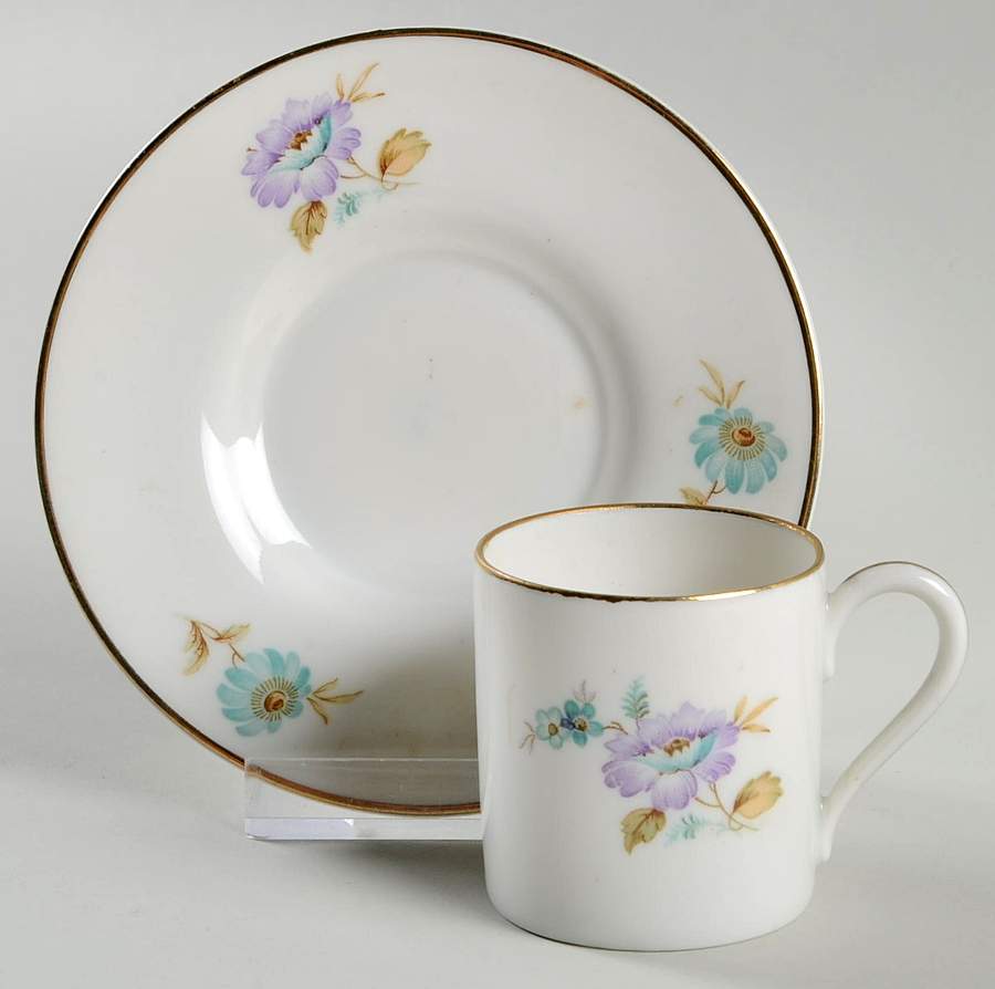 2209 (Aida Shape) Flat Demitasse Cup & Saucer Set by Rosenthal - Continental-1
