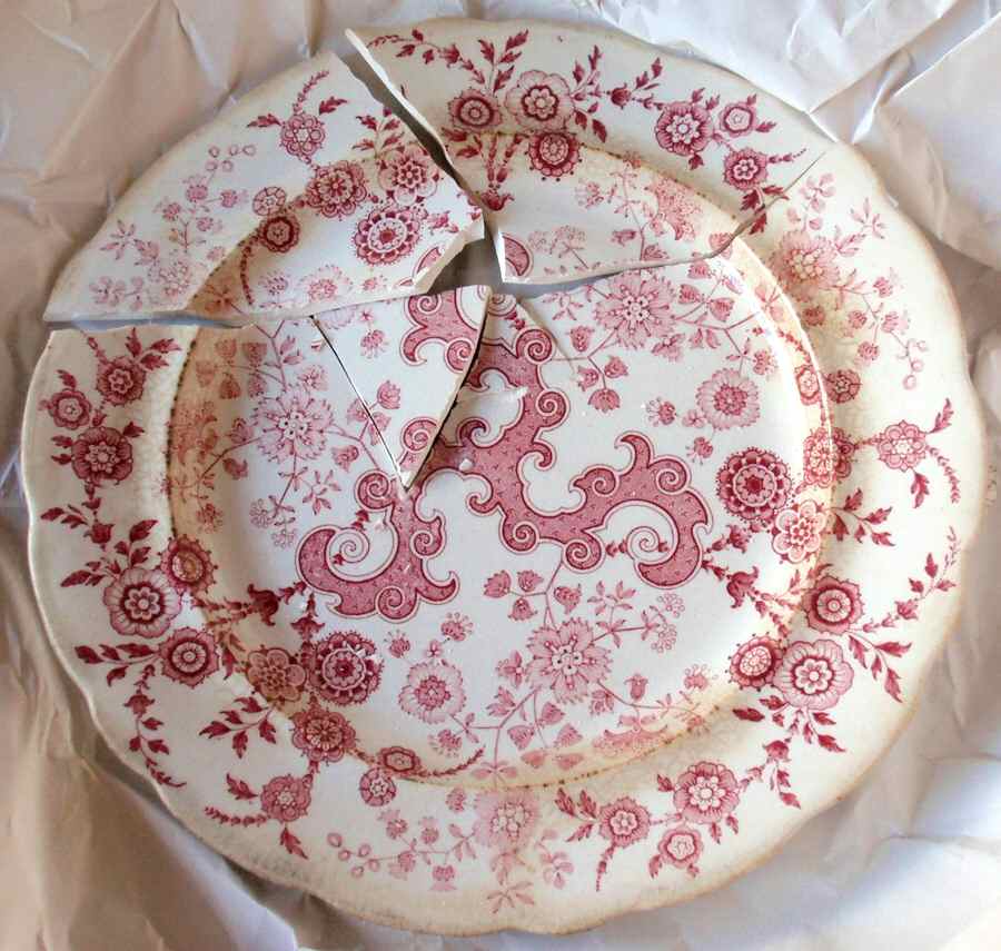 Flosculous Red Dinner Plate by Ridgway (Ridgways)-1