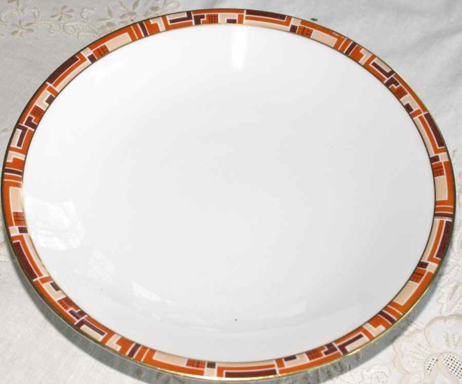 2742 (Red Geometric) Dinner Plate by Rosenthal - Continental-1