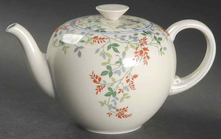 ROT284 (Blue Trim) Mini Teapot & Lid by Royal Tettau-1