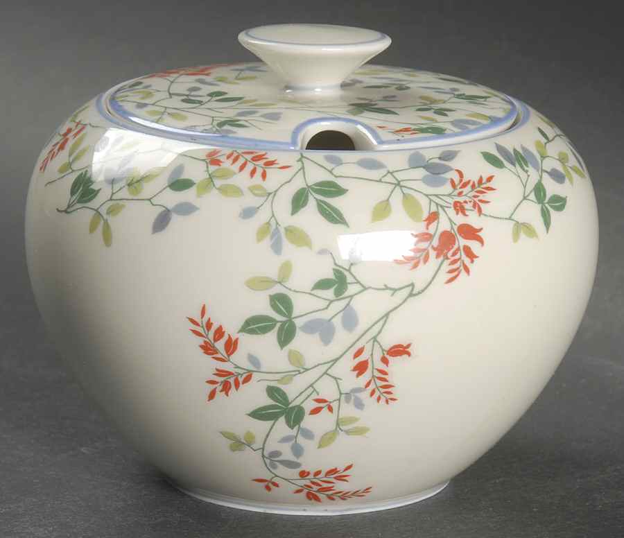 ROT284 (Blue Trim) Jam/Jelly & Lid by Royal Tettau-1