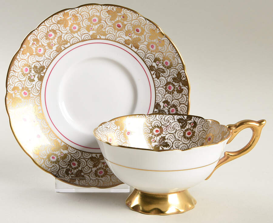 8444 Footed Cup & Saucer Set by Royal Stafford-1