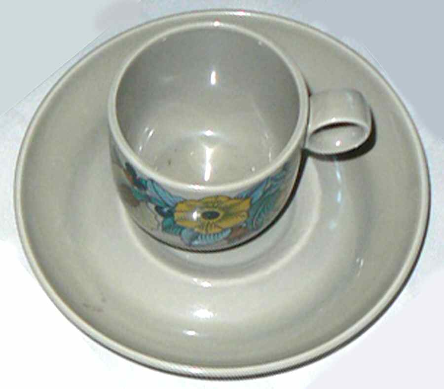 Prato Blue Flat Cup & Saucer Set by Rosenthal - Continental-1