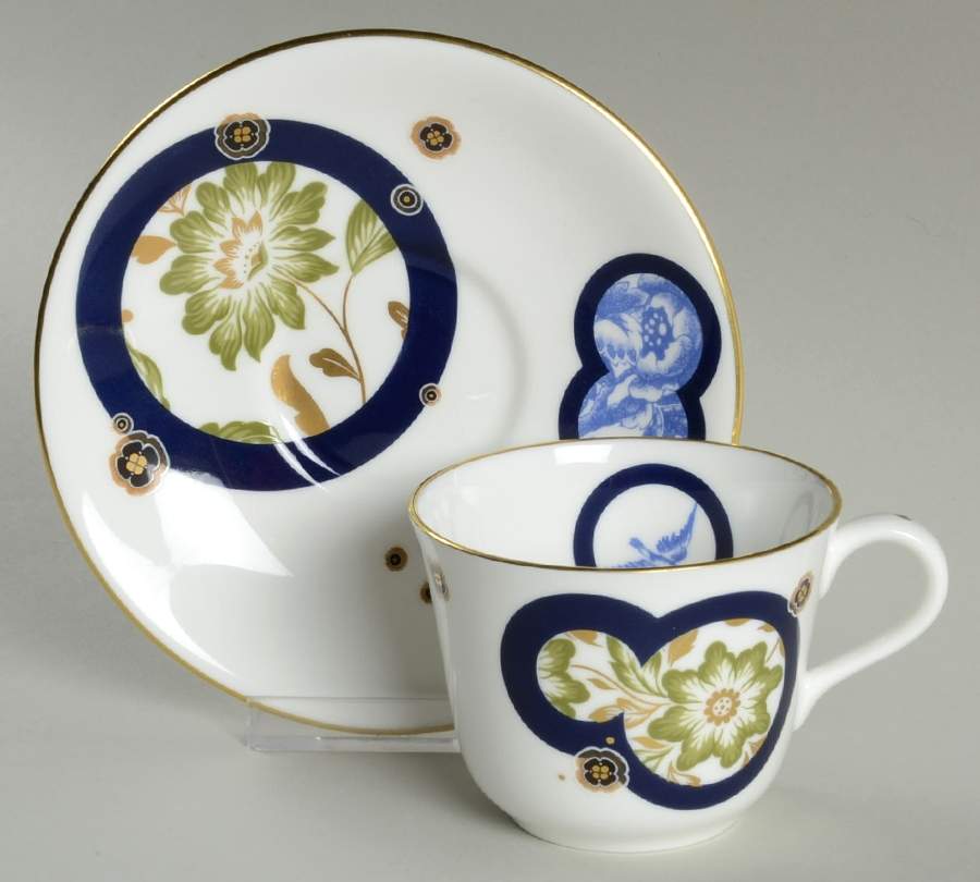 Hachi Flat Cup & Saucer Set by Royal Crown Derby-1
