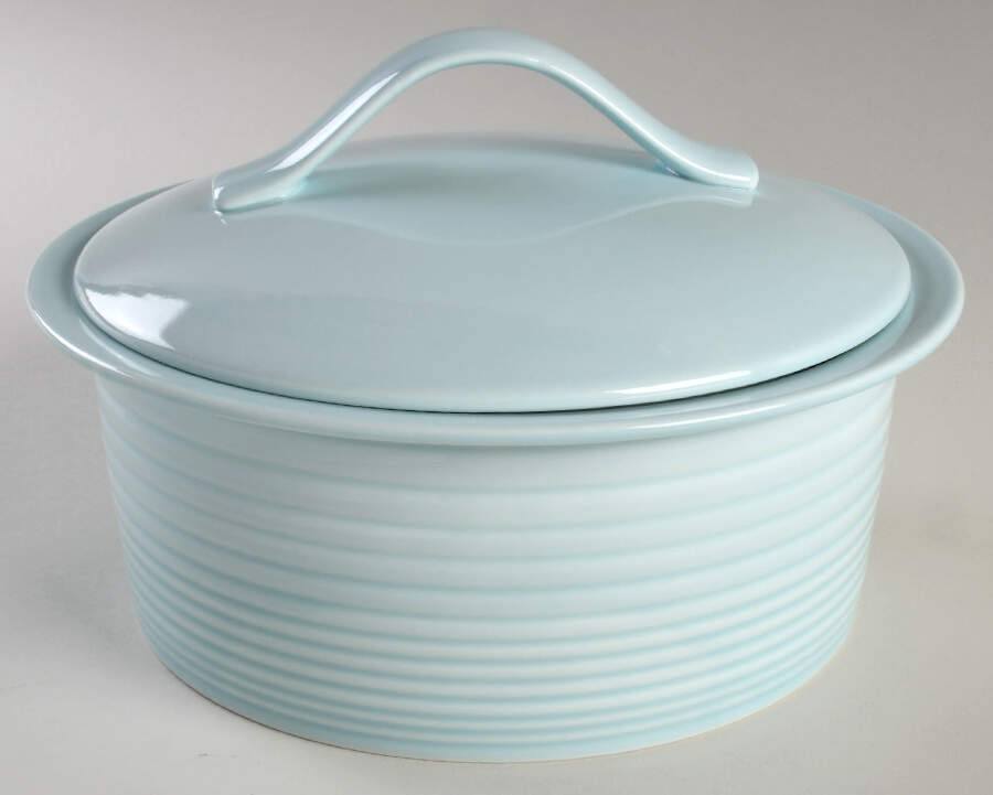 Maze Blue (Light) 2 Qt Round Covered Casserole by Royal Doulton-1