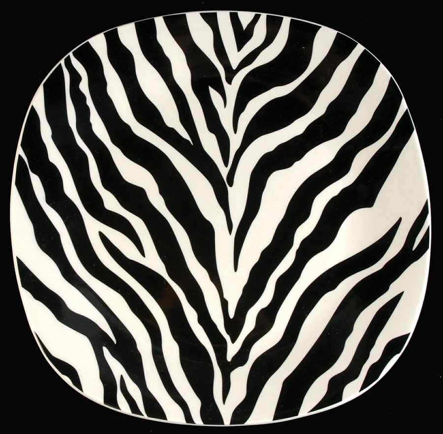Zebra (Soft Square) Dinner Plate by Roscher & Co-1
