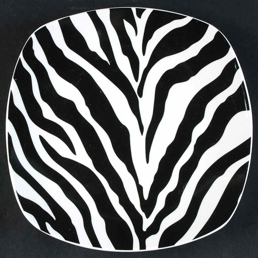 Zebra (Soft Square) Salad Plate by Roscher & Co-1