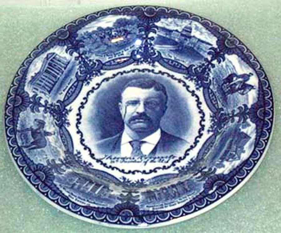 Theodore Roosevelt Dinner Plate by Rowland & Marsellus-1