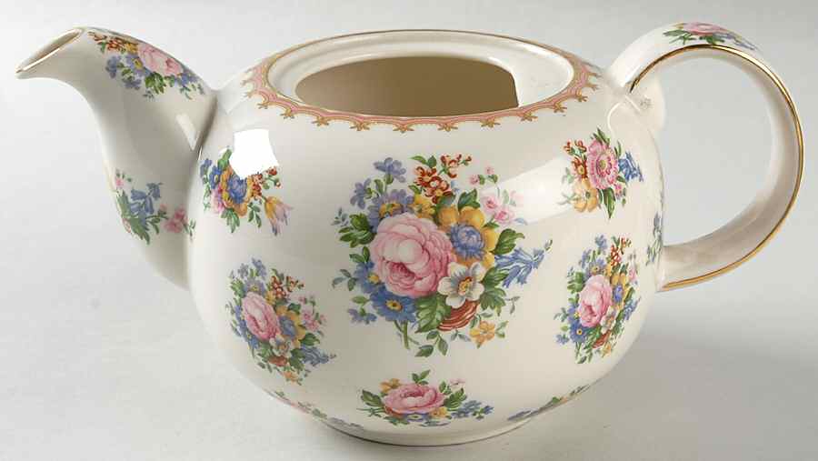 Lady Carlyle (Cream Background) Teapot No Lid by Royal Albert-1