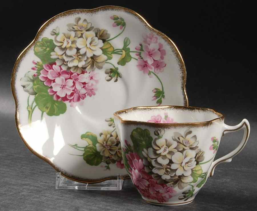 5087 Flat Cup & Saucer Set by Rosina-Queens-1