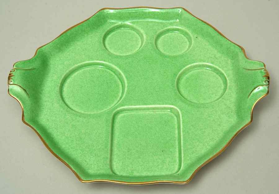5331 (Mottled Ware Green) 6-Piece Breakfast Set, Tray Only by Royal Winton-1