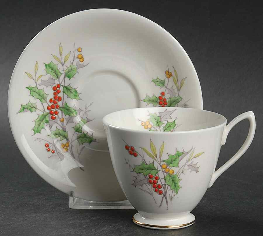 Flowers of the Month(Unknown Shape) Footed Cup & Saucer Set by Royal Albert-1