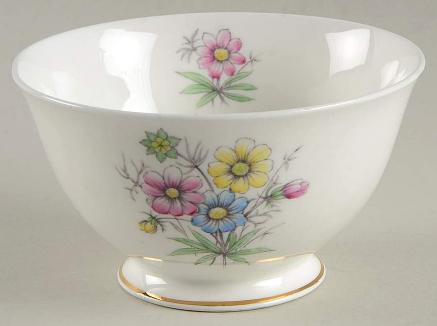 Flowers of the Month(Unknown Shape) Open Sugar Bowl by Royal Albert-1