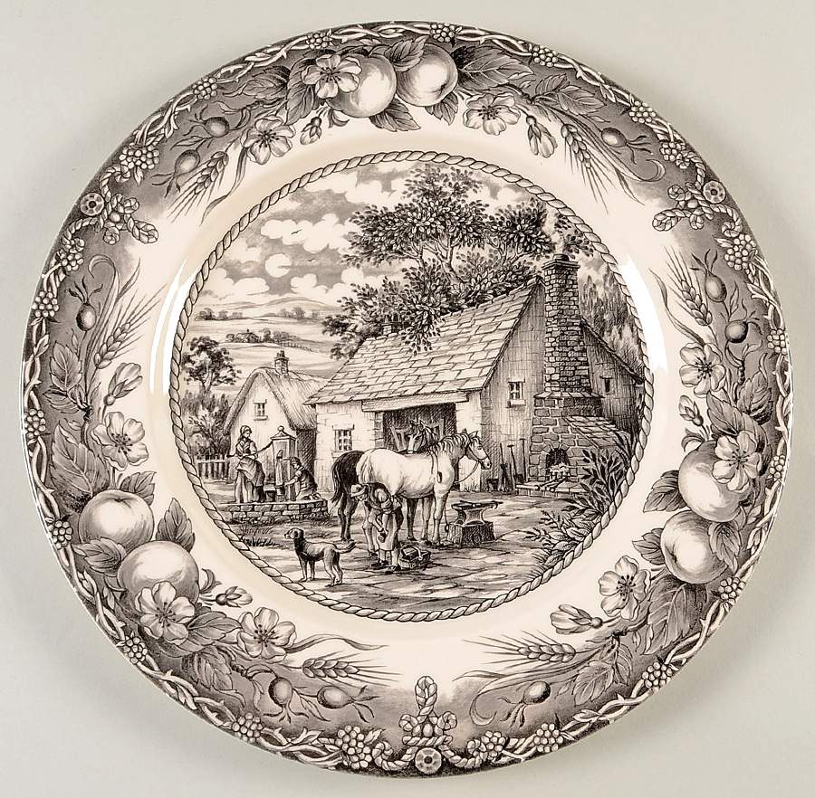 Blacksmith's Forge, The 12" Chop Plate (Round Platter) by Royal Stafford-1
