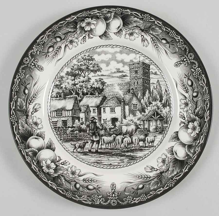 Herdsman, The (Black) Dinner Plate by Royal Stafford-1