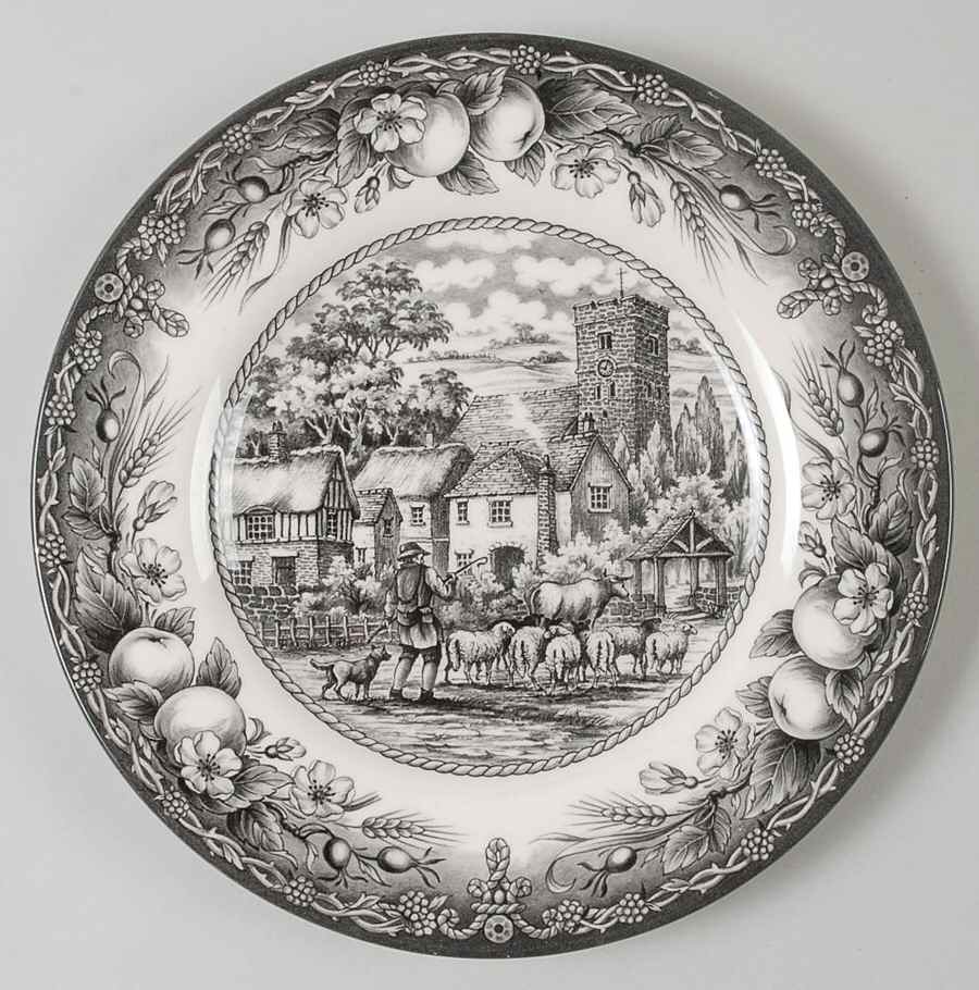 Herdsman, The (Black) Salad Plate by Royal Stafford-1