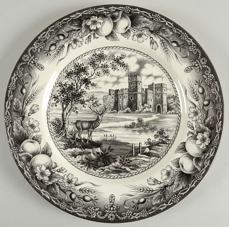 Monarch of the Castle Black Dinner Plate by Royal Stafford-1